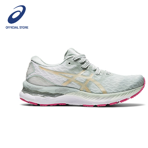 ASICS : 1012A999.300 GEL-NIMBUS 23 WOMEN RUNNING ผู้หญิง รองเท้าวิ่ง ของแท้  LICHEN ROCK/CHAMPAGNE