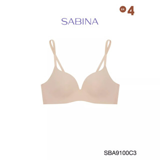 SABINA  BRALESS เสื้อชั้นในไม่มีโครง รุ่น Doomm Doomm รหัส SBA9100C3 สีเนื้อเข้ม