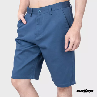 GALLOP : Striped shorts pants กางเกงขาสั้นผ้าทอริ้ว รุ่น GS9019 สี Duke blue - ฟ้า / ราคาปกติ 1490.-