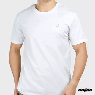 GALLOP : เสื้อยืดคอกลม BASIC -T-SHIRT (Round-necked) รุ่น GN9006 สีขาว