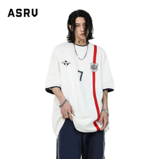 ASRV เสื้อยืด สไตล์เมืองของผู้ชายคอกลม ins ใหม่มาตรฐานเยาวชนยอดนิยมส่วนบางแขนสั้นเสื้อยืดแฟชั่นกระแสน้ำแบรนด์เรียบง่าย