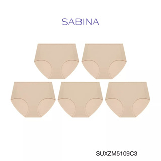 Sabina กางเกงชั้นใน (Set 5 ชิ้น)  รุ่น Panty Zone รหัส SUXZM5109C3 สีเนื้อเข้ม