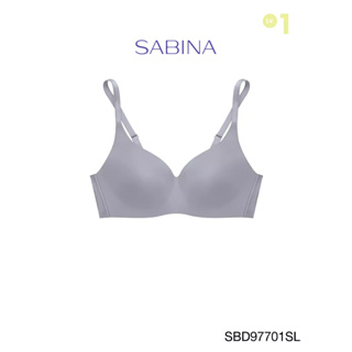 Sabina เสื้อชั้นใน Invisible Wire (ไม่มีโครง) รุ่น Perfect Bra รหัส SBD97701SL สีเทาอ่อน