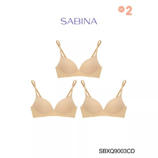 Sabina เสื้อชั้นใน (Set 3 ชิ้น) Seamless Fit  รุ่น TWENTY FIVE รหัส SBXQ9003CD สีเนื้อเข้ม