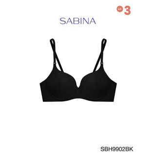 Sabina เสื้อชั้นใน  (มีโครง) รุ่น Soft Doomm รหัส SBH9902BK สีดำ