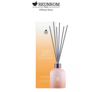 Reunrom รูมดิฟฟิวเซอร์ 200ml รื่นรมย์ กลิ่นซัมเมอร์เฮฟเว่น (ไฟทอนไซด์เทคโนโลยี) ก้านไม้หอม diffuser ก้านไม้หอมปรับอากาศ