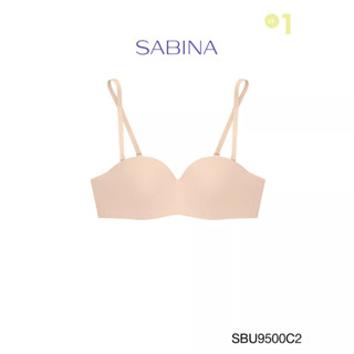 Sabina เสื้อชั้นใน Invisible Wire (ไม่มีโครง) รุ่น Pretty Perfect รหัส SBU9500C2 สีเนื้ออ่อน