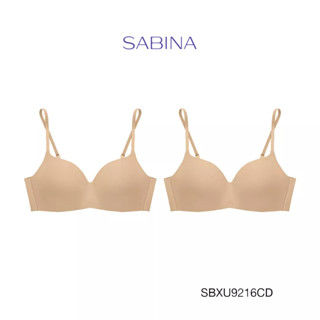 Sabina ซาบีน่า เสื้อชั้นใน ฟองดี (Set 2 ชิ้น) รุ่น PRETTY PERFECT (ไร้โครง) รหัส SBXU9216CD สีเนื้อเข้ม