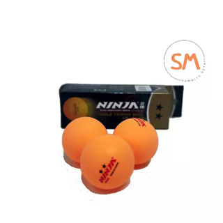 ลูกปิงปองสีส้ม 3 ลูก  NINJA รุ่น  N1902