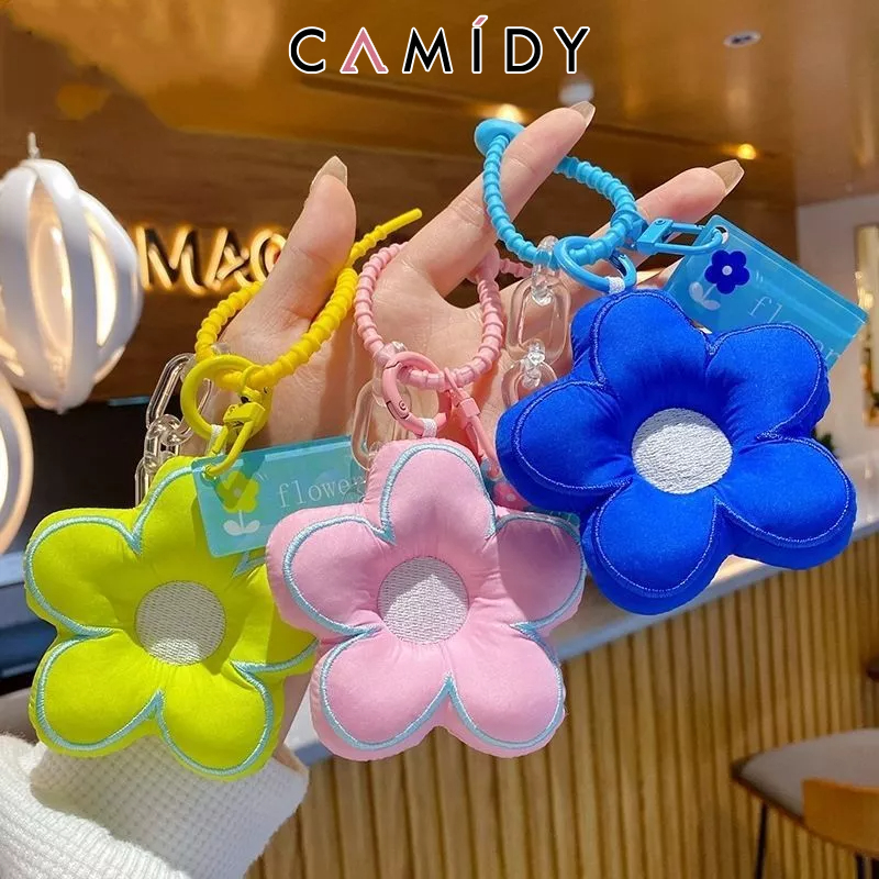 Camidy สีสร้างสรรค์ผ้าดอกไม้แฟชั่นขนาดเล็กตุ๊กตาพวงกุญแจจี้กระเป๋าถือที่สวยงามจี้ขนาดเล็กจี้กระเป๋าเป้สะพายหลัง