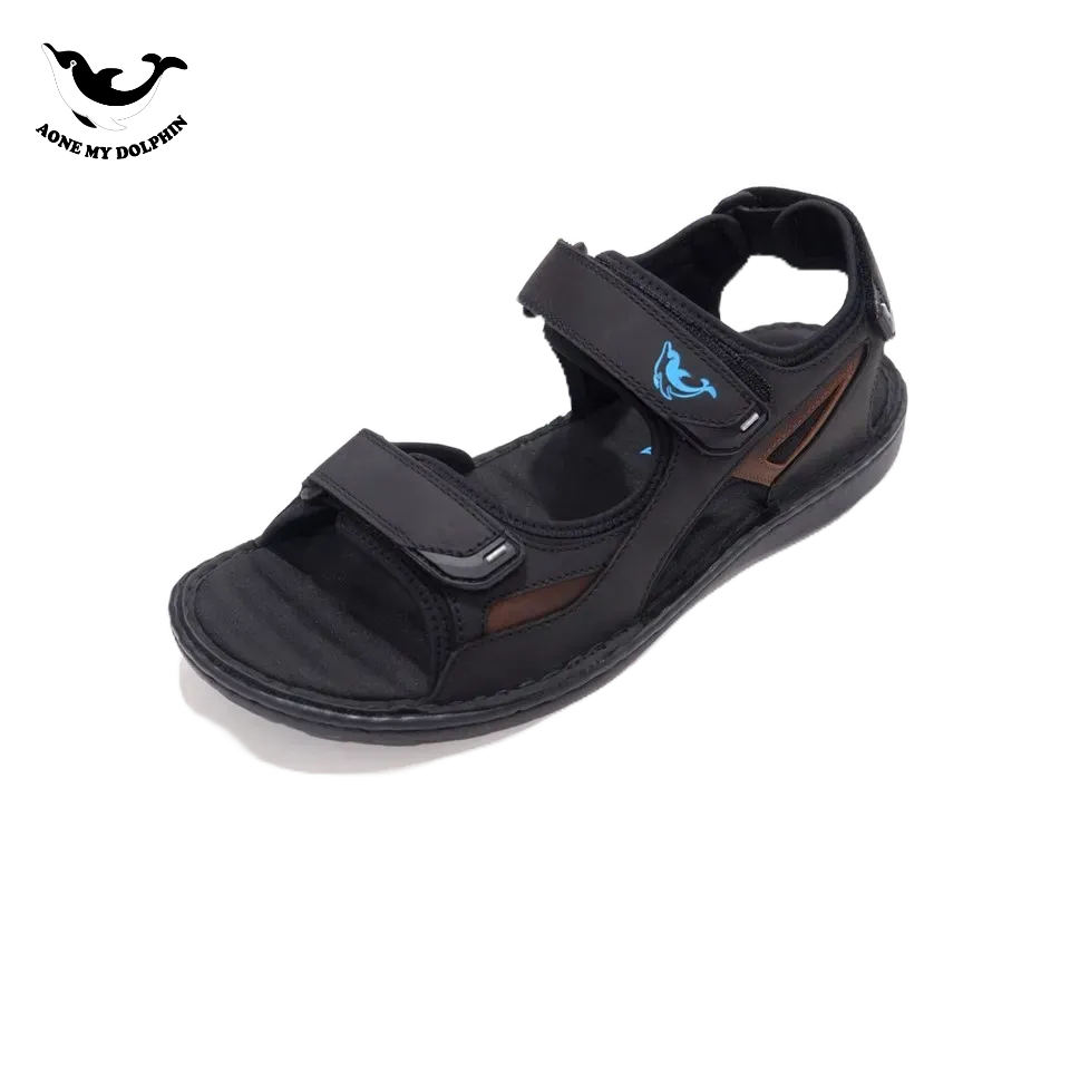 [ลิขสิทธิ์แท้] Aone My Dolphin - MD08 รองเท้าแตะหนังแท้ มีสายรัดส้น เพื่อสุขภาพ