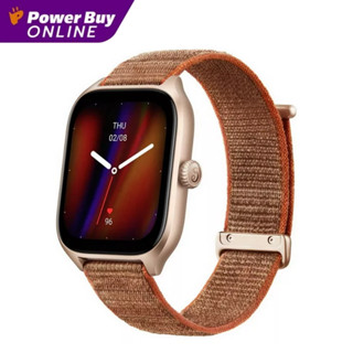 AMAZFIT GTS 4 สมาร์ทวอทช์ (42.7mm., ตัวเรือนสี Aluminum, สายสี Autumn Brown) รุ่น W2168EU2N