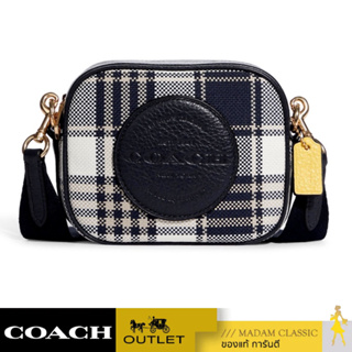 กระเป๋าสะพายข้าง COACH C8681 MINI DEMPSEY CAMERA BAG WITH GARDEN PLAID PRINT AND COACH PATCH (IMF23) [C8681IMF23]