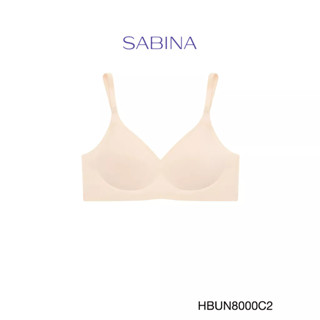 Sabina เสื้อชั้นใน Habpy Non Push Invisible Wire (ไม่มีโครง) ฟองน้ำไม่ดันทรง รหัส HBUN8000C2 สีเนื้ออ่อน