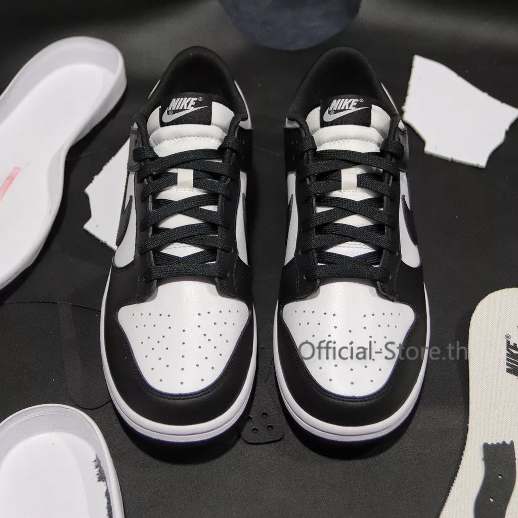 พร้อมจัดส่ง 🐼รองเท้าผู้ชาย Dunk Low Panda รองเท้าผู้หญิง [นำเข้า] ของแท้100%