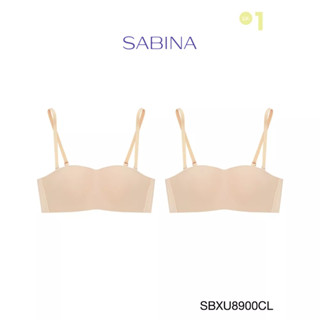 Sabina เสื้อชั้นใน  (Set 2 ชิ้น )  Invisible Wire (ไม่มีโครง) รุ่น Pretty Perfect รหัส SBXU8900CL สีเนื้ออ่อน