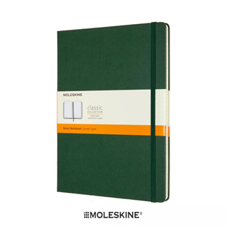 Moleskine สมุดบันทึก สมุดโน๊ต ปกแข็ง สีเขียว ขนาดใหญ่พิเศษ 13x21 ซม MOLESKINE NOTEBOOK XL HARD COVER M.GREEN 13X21 CM