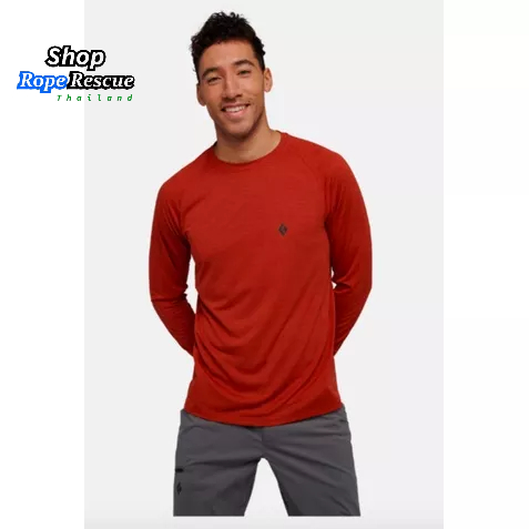 เสื้อผ้ากีฬา เสื้อยืด แขนยาว แห้งเร็วผู้ชาย - MEN'S LIGHTWIRE LONG SLEEVE TECH TEE ยี่ห้อ Black Diam