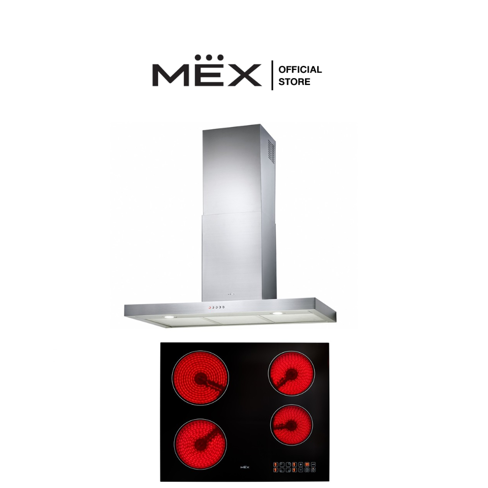 MEX Set รุ่น K633X90 + HVN264 เตาไฟฟ้าและเครื่องดูดควันกระโจม