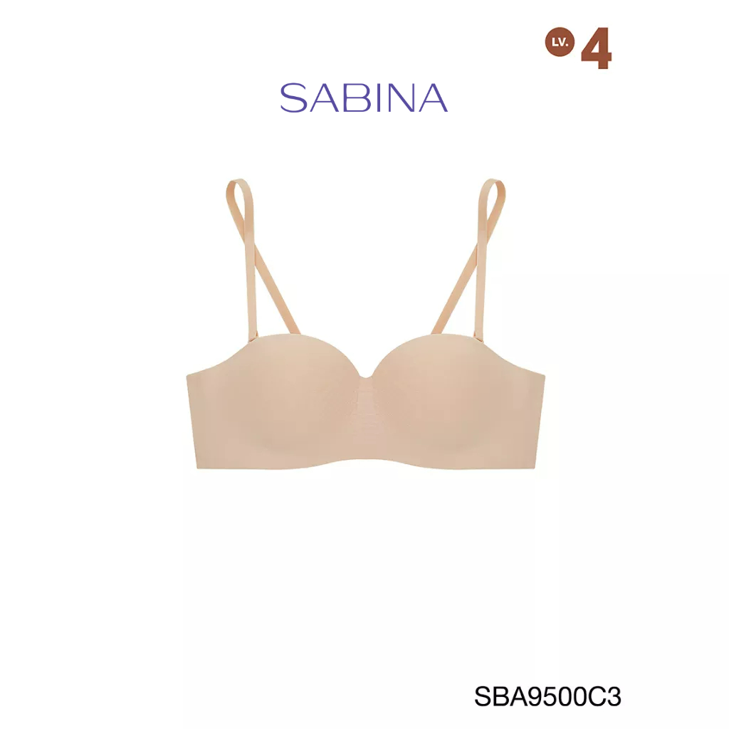Sabina เสื้อชั้นใน Invisible Wire (ไม่มีโครง) รุ่น Doomm Doomm รหัส SBA9500C3 สีเนื้อเข้ม