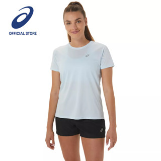 ASICS :  SILVER SS TOP WOMEN RUNNING ผู้หญิง เสื้อคอกลม ของแท้  SKY