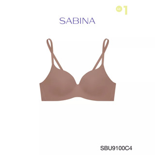 SABINA  BRALESS เสื้อชั้นในไม่มีโครง Seamless Fit รุ่น Pretty Perfect  รหัส SBU9100C4 สีเนื้อแทน