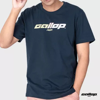 GALLOP : เสื้อยืดผ้าคอตตอนพิมพ์ลาย Graphic Tee รุ่น GT9137 สีกรม /ราคาปกติ 790.-