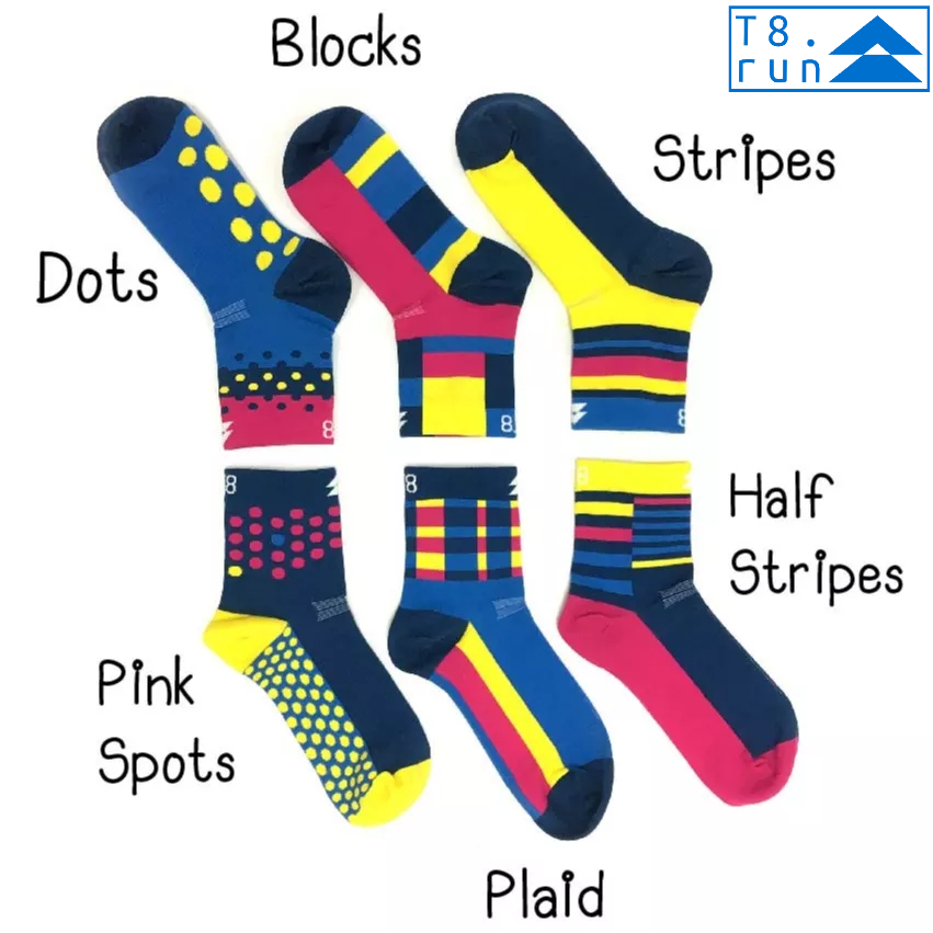 T8 Run ถุงเท้าวิ่ง MiX & Match Socks ของแท้ 100%