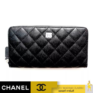 ของแท้ 💯% กระเป๋าสตางค์ CHANEL ZIPPY WALLET BLACK CAVIAR SHW