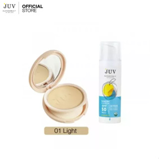 [ SET ] JUV UV Foundation Powder SPF 30 PA+++ (01 Light) + JUV Water Gel UV Protection SPF50 PA++++ 30 ml