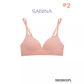 Sabina เสื้อชั้นใน Invisible Wire (ไม่มีโครง) รุ่น TWENTY FIVE รหัส SBQ9600PL สีชมพูอ่อน