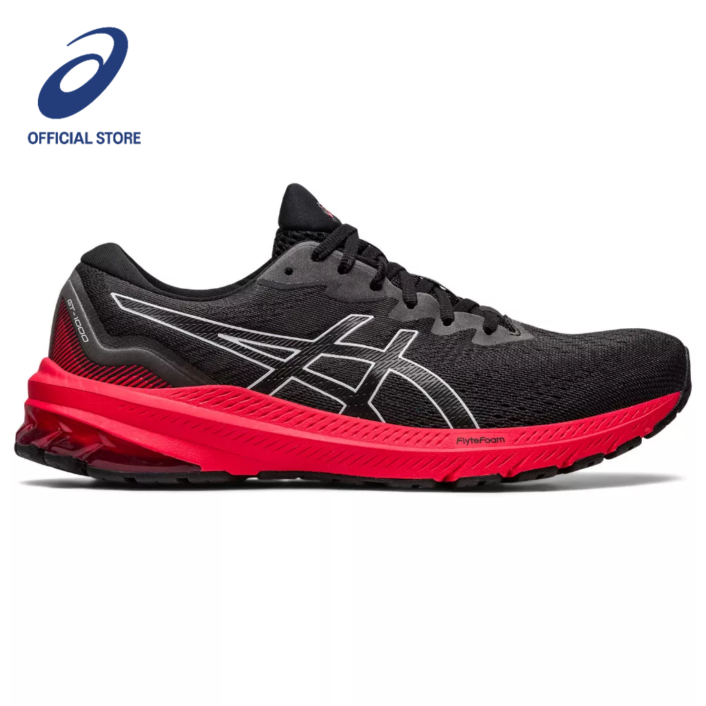 Running Shoes 2960 บาท ASICS :  GT-1000 11 MEN RUNNING ผู้ชาย รองเท้าวิ่ง ของแท้  BLACK/ELECTRIC RED Sports & Outdoors