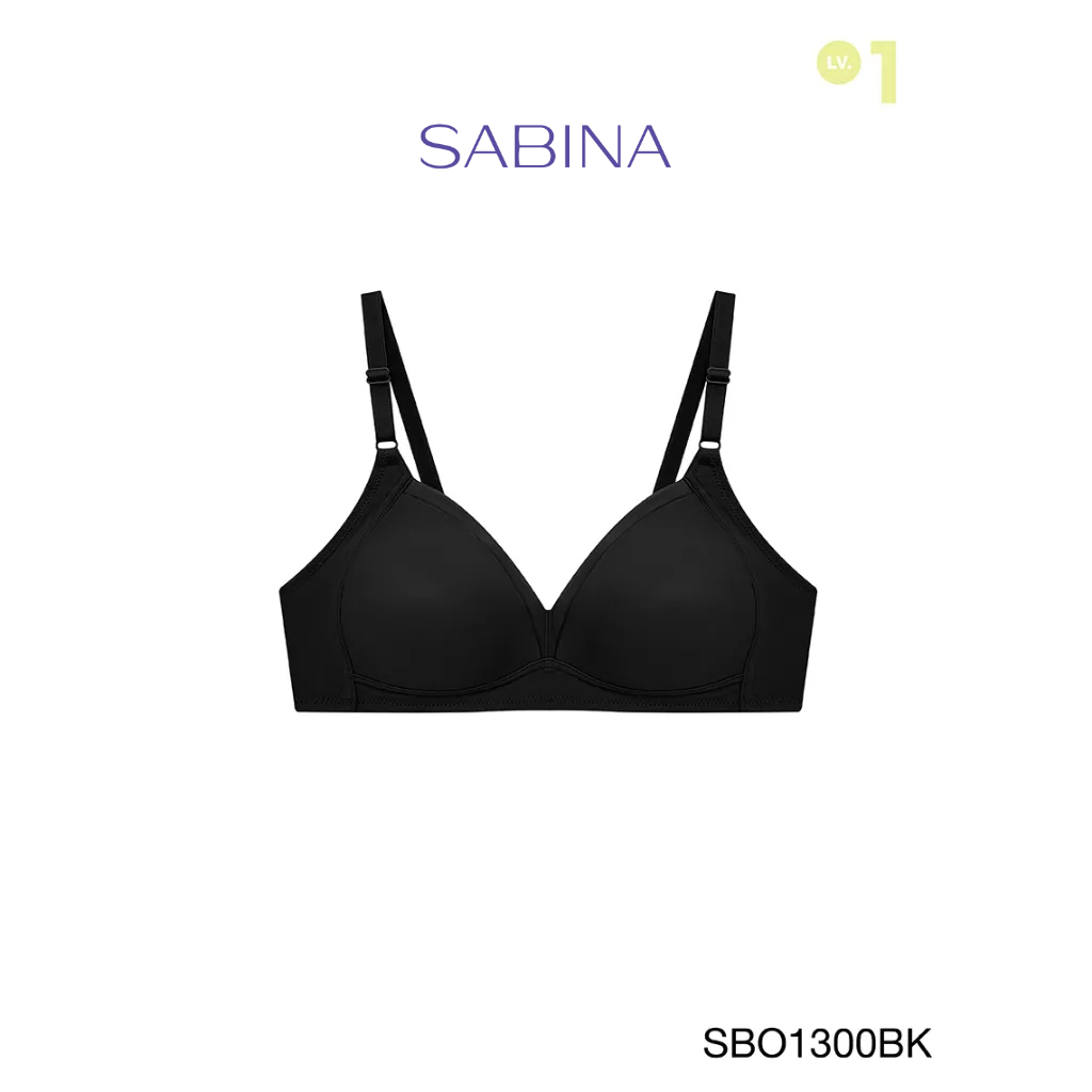 Sabina เสื้อชั้นใน Invisible Wire (ไม่มีโครง) รุ่น Function Bra รหัส SBO1300BK สีดำ