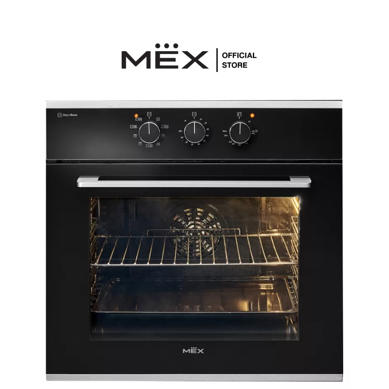 MEX เตาอบไฟฟ้ามัลติฟังก์ชั่น รุ่น VRM9651B ความจุ 65 ลิตร : มี 3 ปุ่มหมุนควบคุมการทำงาน สีดำ (ชนิดติดตั้งในเฟอร์นิเจอร์)