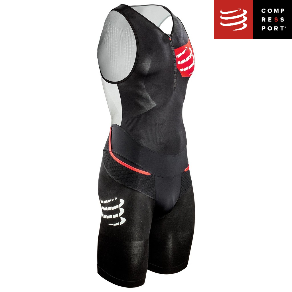 Compressport ชุดไตรกีฬา ผู้ชาย ตั้งตัว แขนกุด Triathlon Aero Suit Men