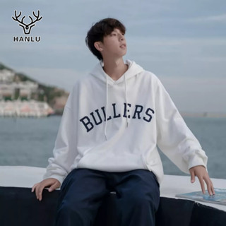 HANLU เสื้อสเวตเตอร์พิมพ์ลายตัวอักษรสไตล์เกาหลีใหม่นักเรียนหลวมสเวตเตอร์แขนยาว