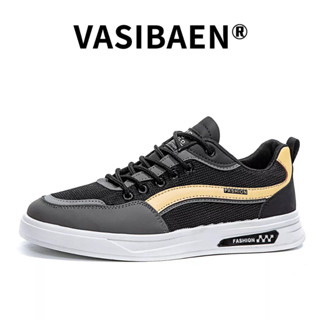 VASIBAEN รองเท้าผู้ชาย เทรนด์ใหม่ เทรนร้อย สปอร์ตบอร์ด ไม่เป็นทางการ ผู้ชาย สีขาว