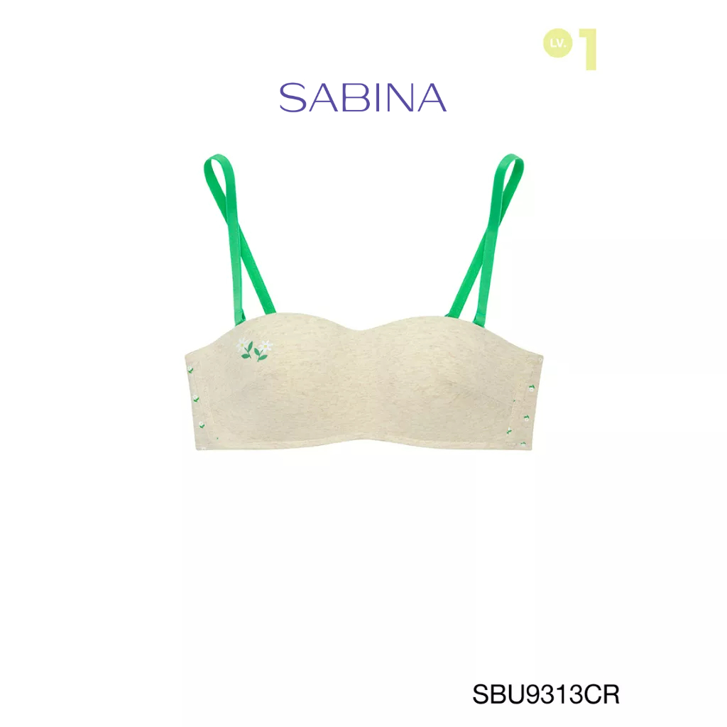 Sabina เสื้อชั้นใน Invisible Wire (ไม่มีโครง) รุ่น Pretty Perfect รหัส SBU9313CR สีครีม
