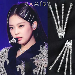 Camidy Jin Zhini เหมือนกัน ins เงา rhinestone คลิปผมด้านบนคลิปเรียบผ้าโพกศีรษะผมคลิป word คลิปเรียบง่ายด้านข้างคลิปอุปกรณ์เสริมผม