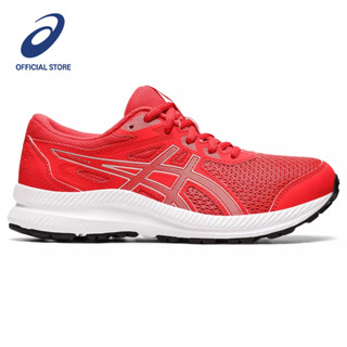 ASICS :  CONTEND 8 GS KIDS RUNNING เด็ก รองเท้าวิ่ง ของแท้  RED ALERT/PURE SILVER