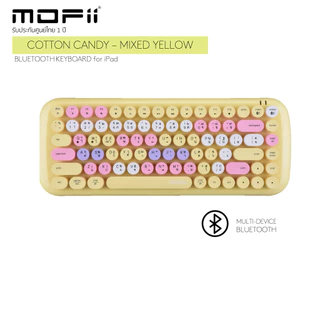 CLEARANCE !! (แป้นพิมพ์สกรีนไทย) MOFii COTTON CANDY Multi-Device Bluetooth Keyboard แป้นพิมพ์สายไหม