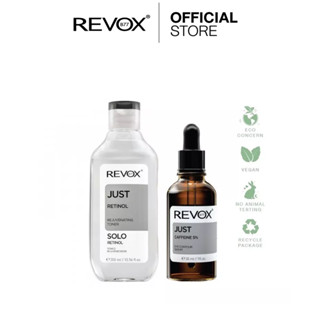 SET ลดริ้วรอย | Revox B77 JUST RETINOL REJUVENATING TONER 300 ml +JUST CAFFEINE 5% EYE CONTOUR SERUM 30 ml