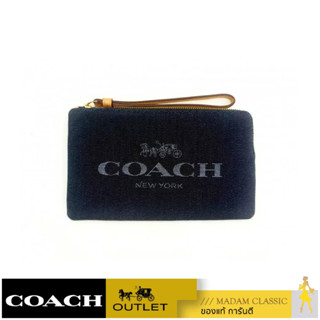 กระเป๋าสตางค์ COACH C8311 LARGE CORNER ZIP WRISTLET WITH COACH (IMDEN)