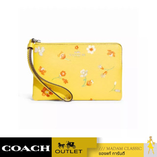 กระเป๋าสตางค์คล้องมือ COACH C8701 CORNER ZIP WRISTLET WITH MYSTICAL FLORAL PRINT (SVYEO)