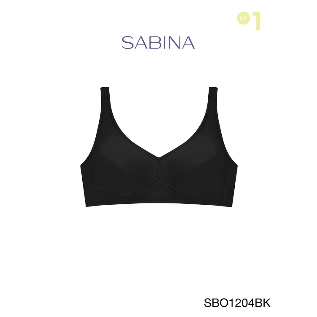 Sabina เสื้อชั้นใน Invisible Wire (ไม่มีโครง) รุ่น Function Bra รหัส SBO1204BK สีดำ