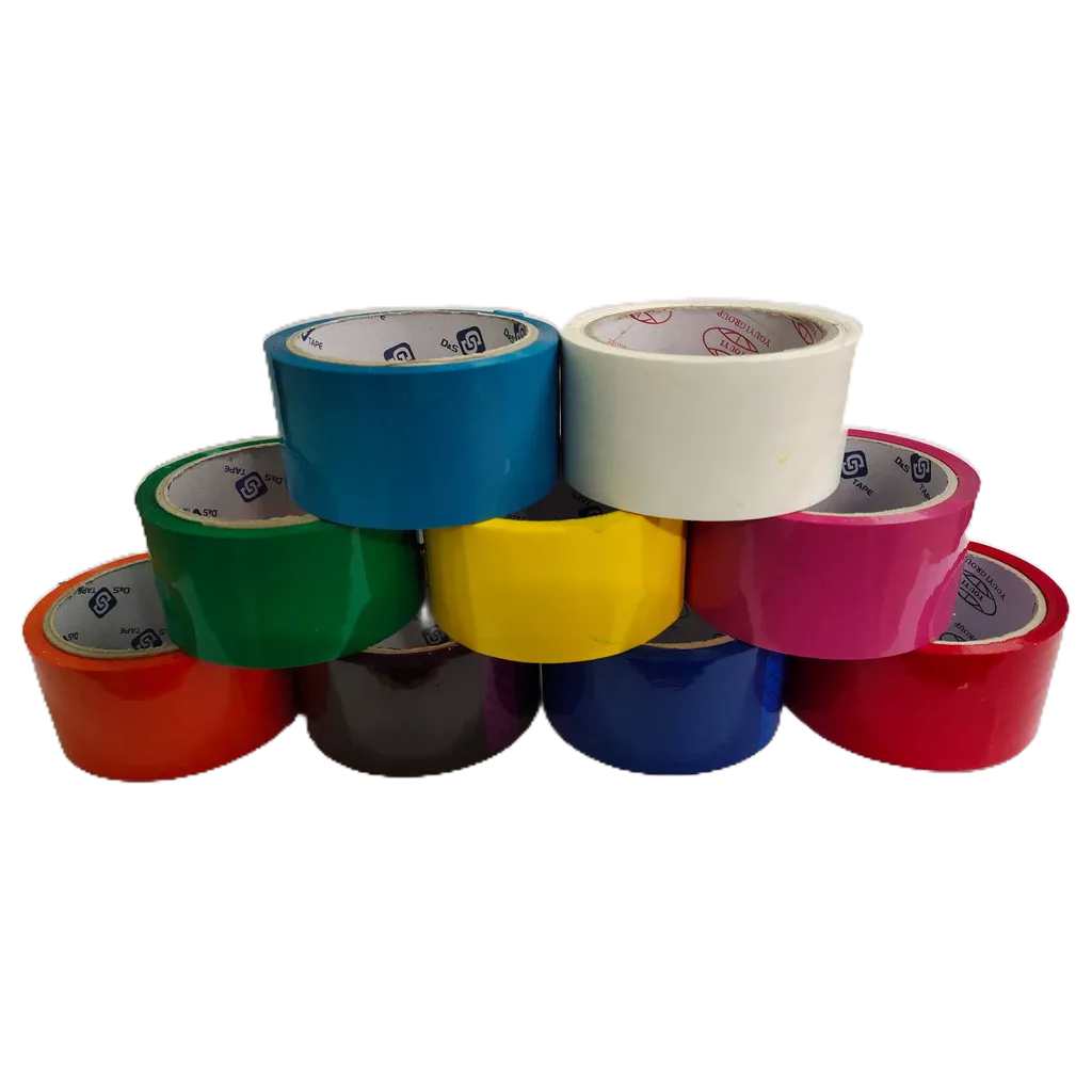 เทปสี OPP หลากสี  ขนาด 2นิ้ว 45 หลา มีให้เลือกถึง 9 สี (แพ็ค 6 ม้วน)