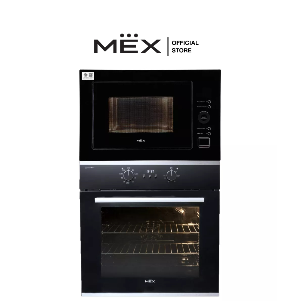 MEX Set CM925BX + VRM9652B เตาอบไมโครเวฟและเตาอบไฟฟ้ามัลติฟังก์ชั่น ขนาด 60 ซม. (ชนิดติดตั้งในเฟอร์น