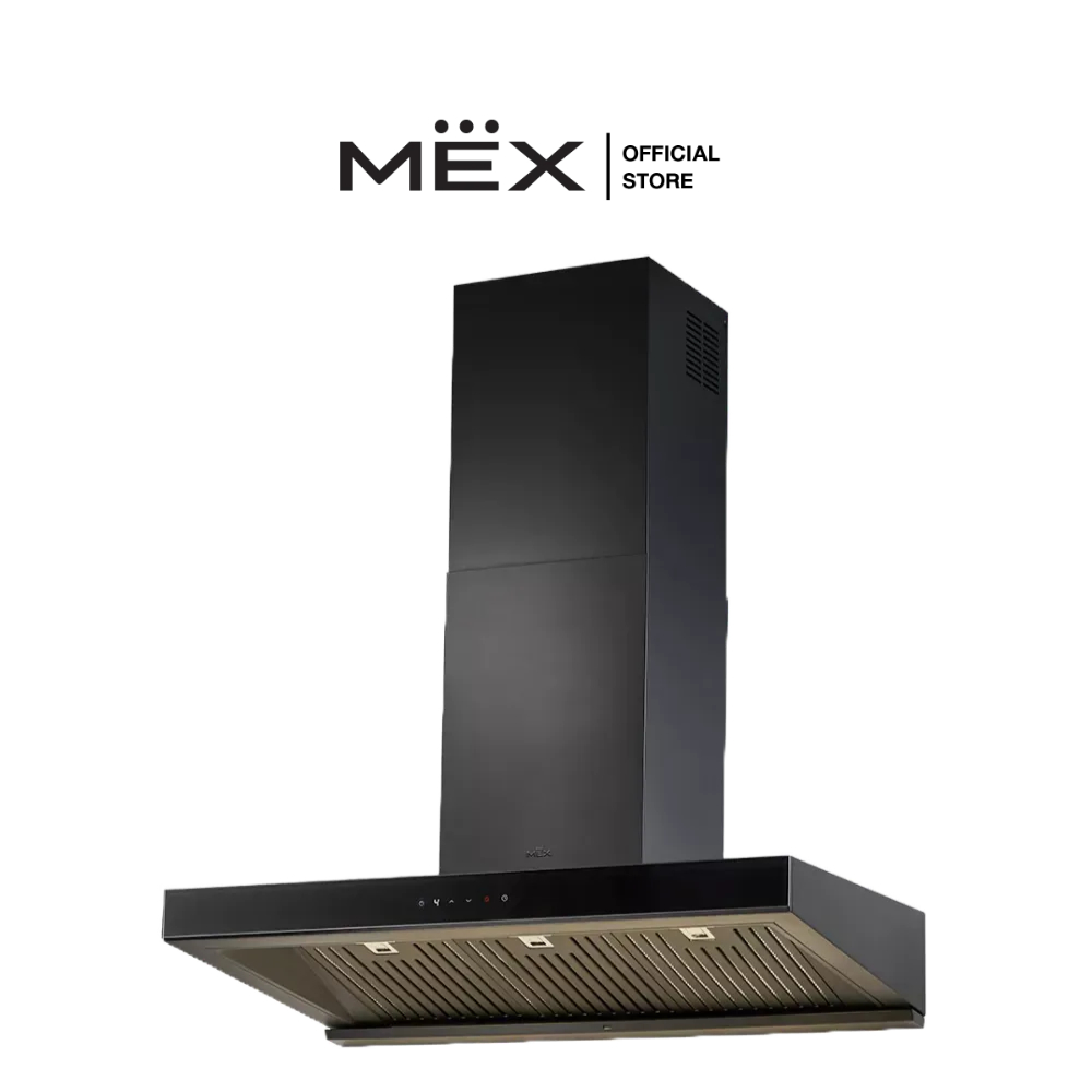 MEX รุ่น K638BFB90 เครื่องดูดควันกระโจมทรงกล่อง สีดำ ขนาด 90 ซม.