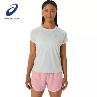 ASICS :  ICON SS TOP WOMEN RUNNING ผู้หญิง เสื้อคอกลม ของแท้  LIGHT SAGE