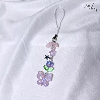 ⁺◟Flower keychain꒱˚ ༘ˎˊ˗  พวงกุญแจลูกปัดดอกไม้🌷